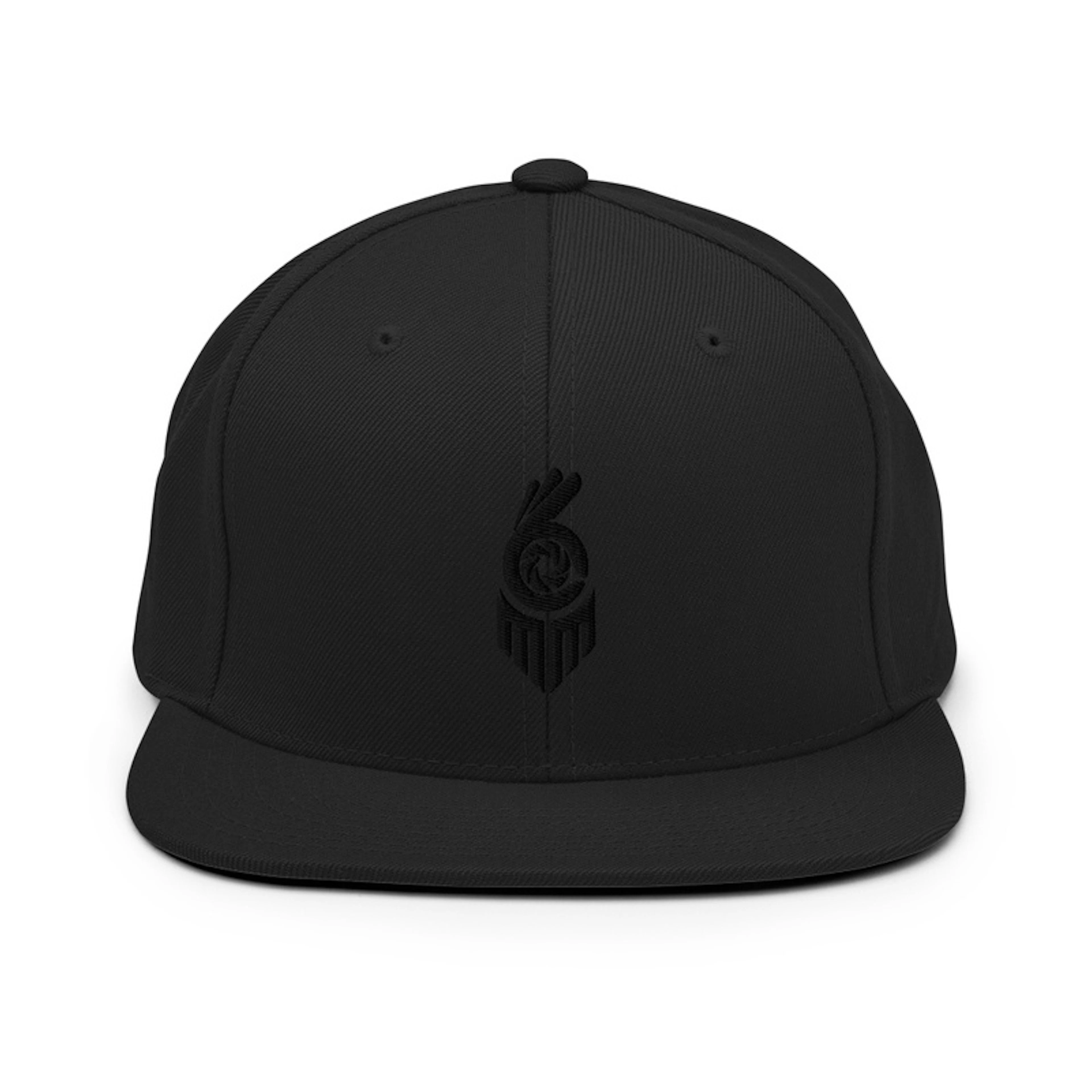 Snapback Hat (Black Logo)